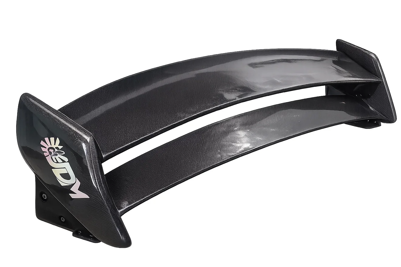Photographed carbon part representative of Subaru Carbon Rear Rally Wing