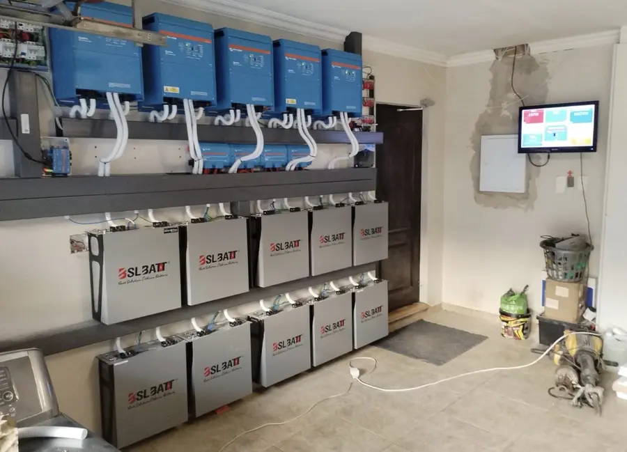 Large inverter and battery energy-storage system installed by MicroSec in Ballito, KwaZulu-Natal.