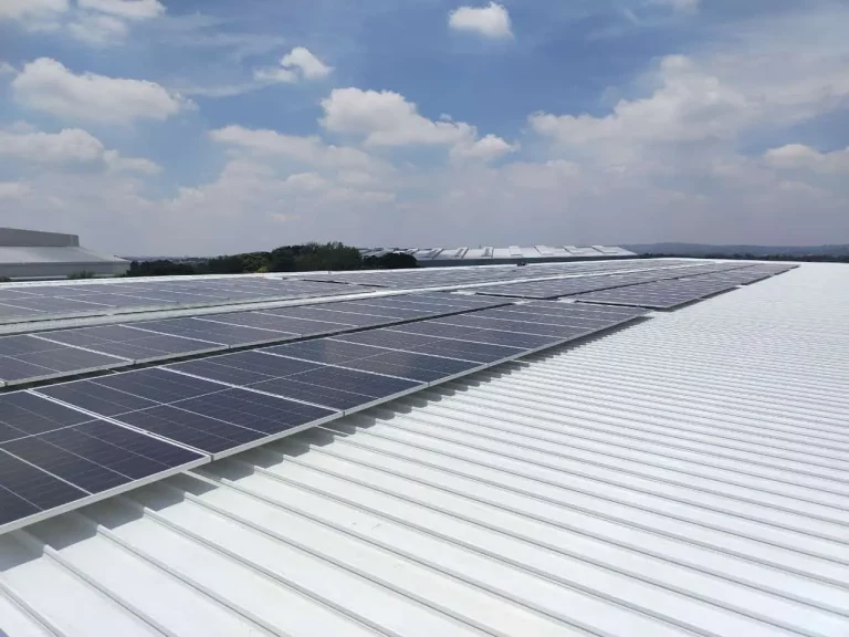 Commercial rooftop solar PV installation by MicroSec in South Africa